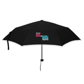 Horror for truckers = rush hour - Umbrella (small) - black - Front