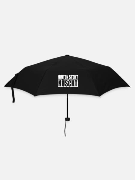 Hinten Steht Nüscht Auch Wat Nichts Berlinerisch - Regenschirm (klein) - Schwarz