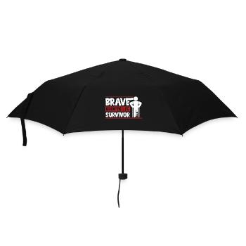 Brave Broken Leg Survivor - Regenschirm (klein) - Schwarz - Vorne