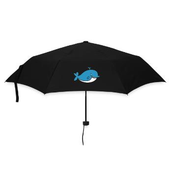 whale - Umbrella (small) - black - Front
