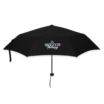 Logopäde Sprachtherapie Sprachtherapeut - Regenschirm (klein) - Schwarz - Vorne