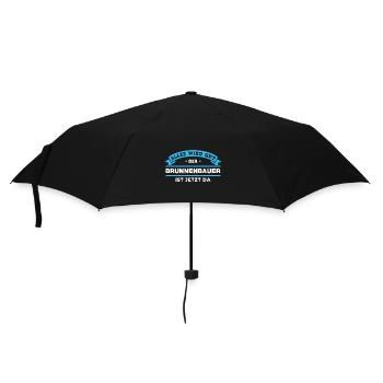 Brunnenbauer Design für stolze Handwerker - Regenschirm (klein) - Schwarz - Vorne
