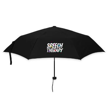 Logopäde Sprachtherapie Sprachtherapeut - Regenschirm (klein) - Schwarz - Vorne