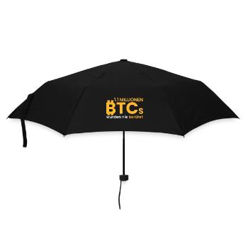 1.1 Millionen BTCs nie bewegt - Regenschirm (klein) - Schwarz - Vorne