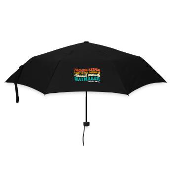 Promise Keeper Miracle Worker Waymaker Vintage - Regenschirm (klein) - Schwarz - Vorne