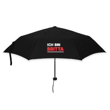 Britta Name Spruch für stolze Brittas - Regenschirm (klein) - Schwarz - Vorne
