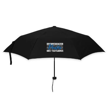 Well builder saying master of depth - Umbrella (small) - black - Front