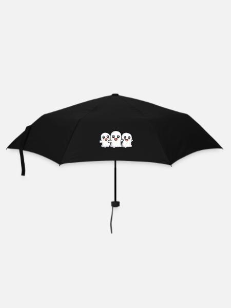 Geister Halloween Cartoon - Regenschirm (klein) - Schwarz