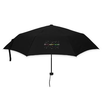 langsam anfangen- hart arbeiten- viel verdienen - Regenschirm (klein) - Schwarz - Vorne