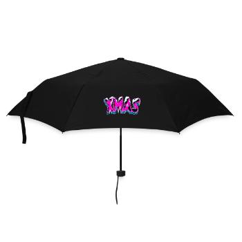 x mas outfit - Regenschirm (klein) - Schwarz - Vorne