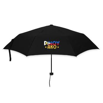 Flaggenfarbe Ako Design für stolze Pinoys - Regenschirm (klein) - Schwarz - Vorne