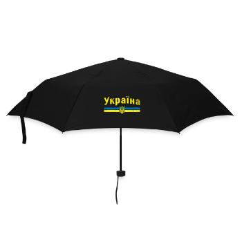 Symbole ukrainien Tryzub - Ukraine Trident - Parapluie standard - noir - Devant