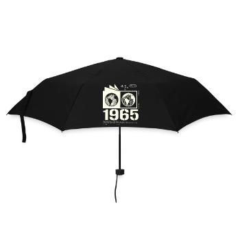 Jahrgang 1965 Retro Geburtstag Geschenk 1965 - Regenschirm (klein) - Schwarz - Vorne