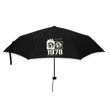 Jahrgang 1978 Retro Geburtstag Geschenk 1978 - Regenschirm (klein) - Schwarz - Vorne