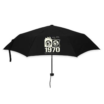 Jahrgang 1970 Retro Geburtstag Geschenk 1970 - Regenschirm (klein) - Schwarz - Vorne