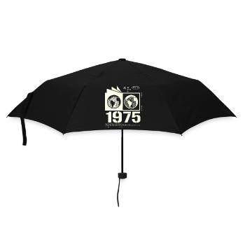 Jahrgang 1975 Retro Geburtstag Geschenk 1975 - Regenschirm (klein) - Schwarz - Vorne