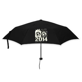 Vintage 2014 Retro Birthday Gift 2014 - Umbrella (small) - black - Front