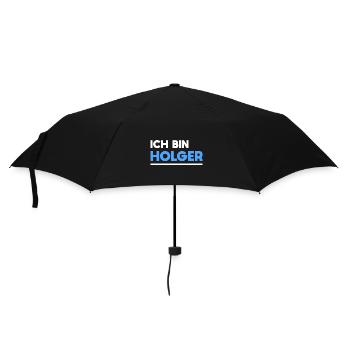 Holger Name Spruch für stolze Holger - Regenschirm (klein) - Schwarz - Vorne