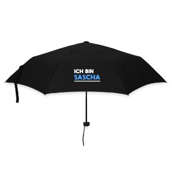 Sascha Name Spruch für stolze Saschas - Regenschirm (klein) - Schwarz - Vorne