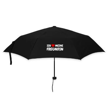 Ich Liebe Mein Freundin I Love My Girlfriend - Umbrella (small) - black - Front