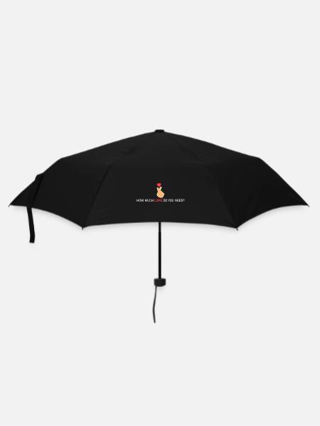 Wie viel Liebe brauchen Sie? - Regenschirm (klein) - Schwarz