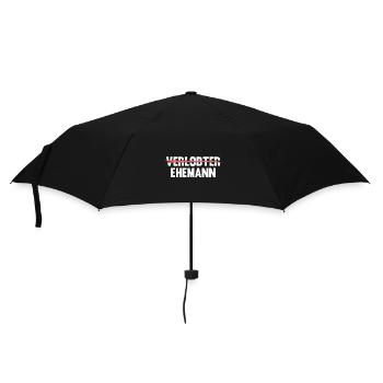 Hochzeit Heiratsantrag Verlobter Ehemann - Regenschirm (klein) - Schwarz - Vorne