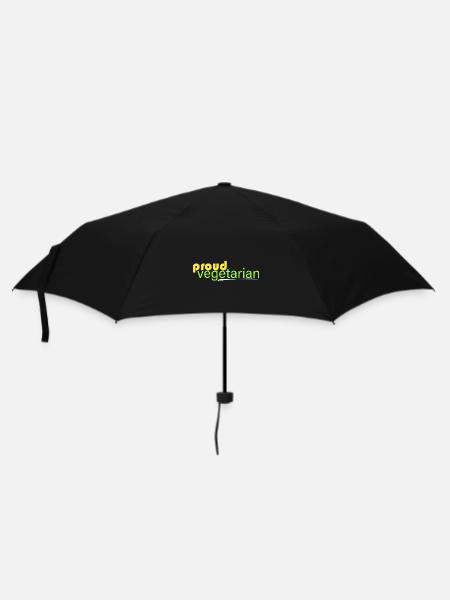 stolzer Vegetarier - Regenschirm (klein) - Schwarz