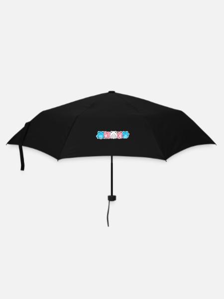 Trans-Flaggen-Frosch-Design für Trans-Menschen - Regenschirm (klein) - Schwarz