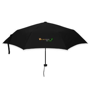 Les animaux m’aiment - Je suis végétalien - Parapluie standard - noir - Devant