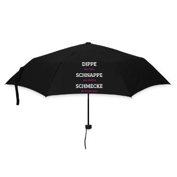 Dippe den Keks Kaffee Schmecke Spruch - Regenschirm (klein) - Schwarz - Vorne