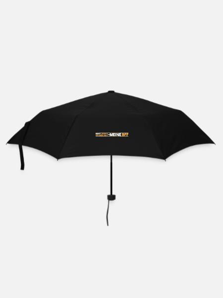Meine längste Freundschaft=BFF - Regenschirm (klein) - Schwarz
