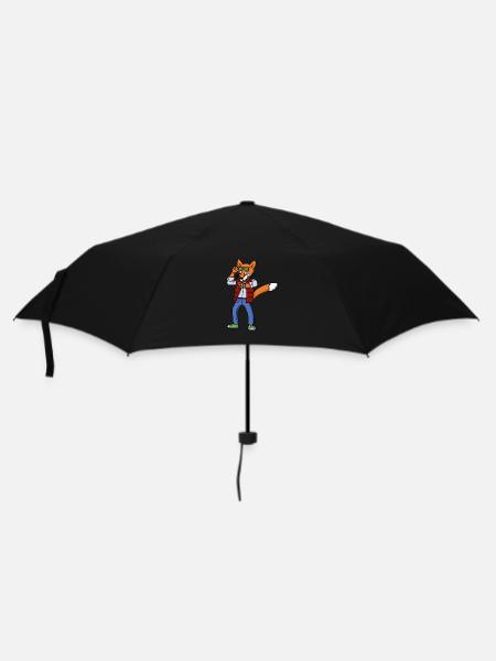 Time-Traveling Fox - Umbrella (small) - black