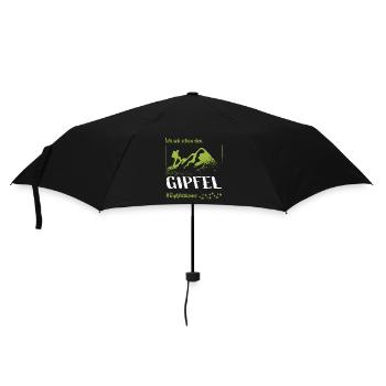 Ich seh schon den Gipfel - Berge - Wanderer - Regenschirm (klein) - Schwarz - Vorne