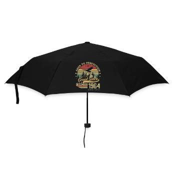 60 Years Old Aged to Perfection Born: December 1964 - Umbrella (small) - black - Front