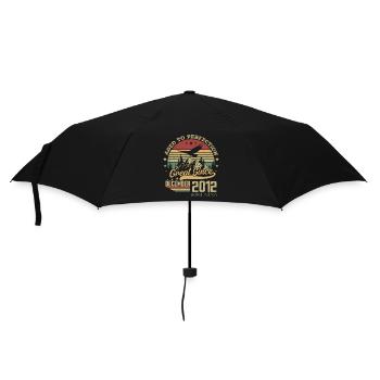 12 Jahre alt bis zur Perfektion gealtert Geboren: Dezember 2012 - Regenschirm (klein) - Schwarz - Vorne