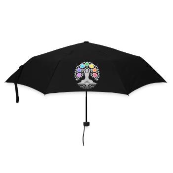Chakra Arbre de Vie - Parapluie standard - noir - Devant