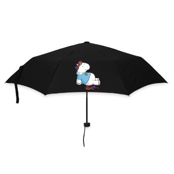 Hippie Unicorn cartoon - Umbrella (small) - black - Front
