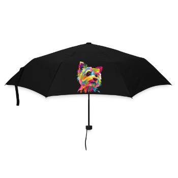 Yorkshire Terrier Yorkie Pop Art chien cadeau graphique - Parapluie standard - noir - Devant