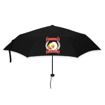 BORN TO SURF Surfer Wellenreiten Geschenk - Regenschirm (klein) - Schwarz - Vorne