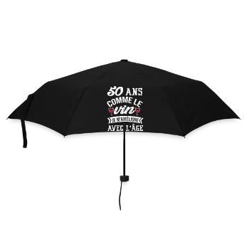 50 ans je m'améliore avec l'âge cadeau - Parapluie standard - noir - Devant