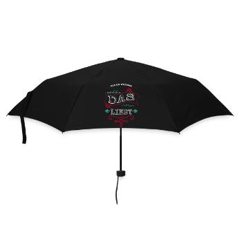 hunderasse pudel spruch humor hundefreund dogge - Regenschirm (klein) - Schwarz - Vorne