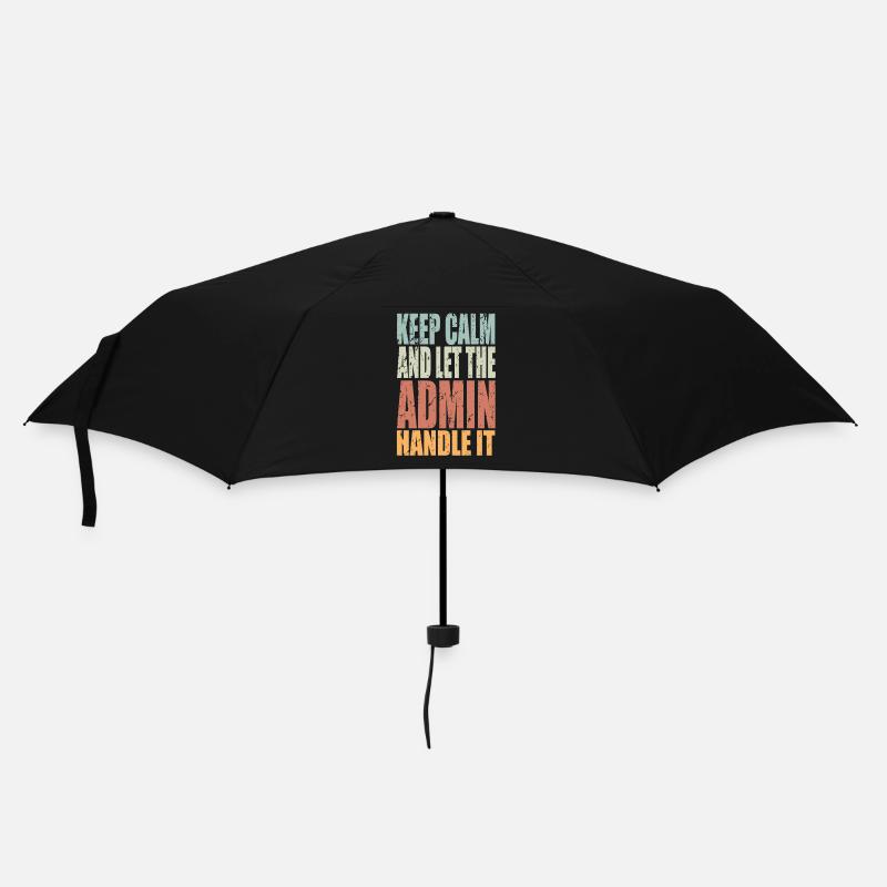 Keep Calm Admin Spruch Admin Geschenk - Regenschirm (klein) - Schwarz
