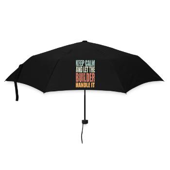 Keep Calm Construction Worker Saying Construction Worker Gift - Umbrella (small) - black - Front