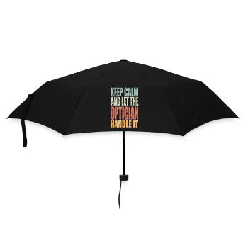 Keep Calm Optiker Spruch Optiker Geschenk - Regenschirm (klein) - Schwarz - Vorne