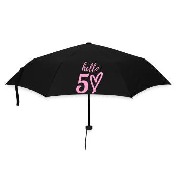 hello 50. 50th birthday - Umbrella (small) - black - Front