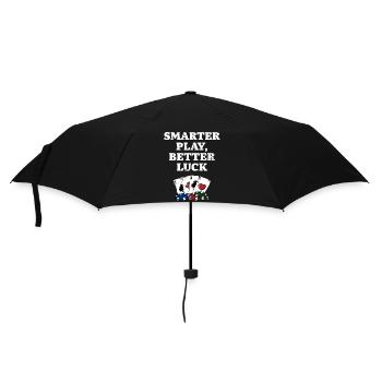 Smarter Play Better Luck Casino Poker Gambling - Umbrella (small) - black - Front