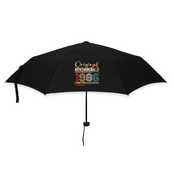 Original November 1986 36th Birthday Gift - Umbrella (small) - black - Front