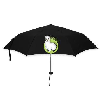 alpaca llama symbol comic cartoon cute alpaca icon - Umbrella (small) - black - Front