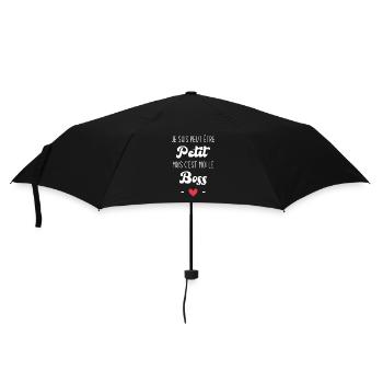 Je suis peut-être petit mais c'est moi le boss - Parapluie standard - noir - Devant