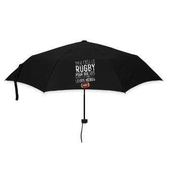 Dieu créa le rugby humour sport cadeau - Parapluie standard - noir - Devant